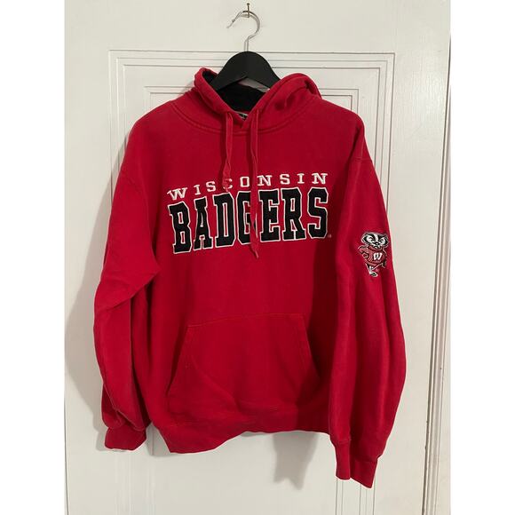 University of Wisconsin Badgers Stitched Hoodie Size Large - Picture 1 of 6